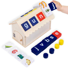 Phonics Games, Cvc Word Educational Toy, Alphabet Puzzle & Sight Words Flash Cards, Montessori Learning Toys For Early Childhood Development, Reading