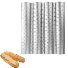 Tavă Master Baker, tavă pentru baghete cu înveliș antiaderent pentru o desprindere perfectă, oțel aluminizat pentru control optim al căldurii,