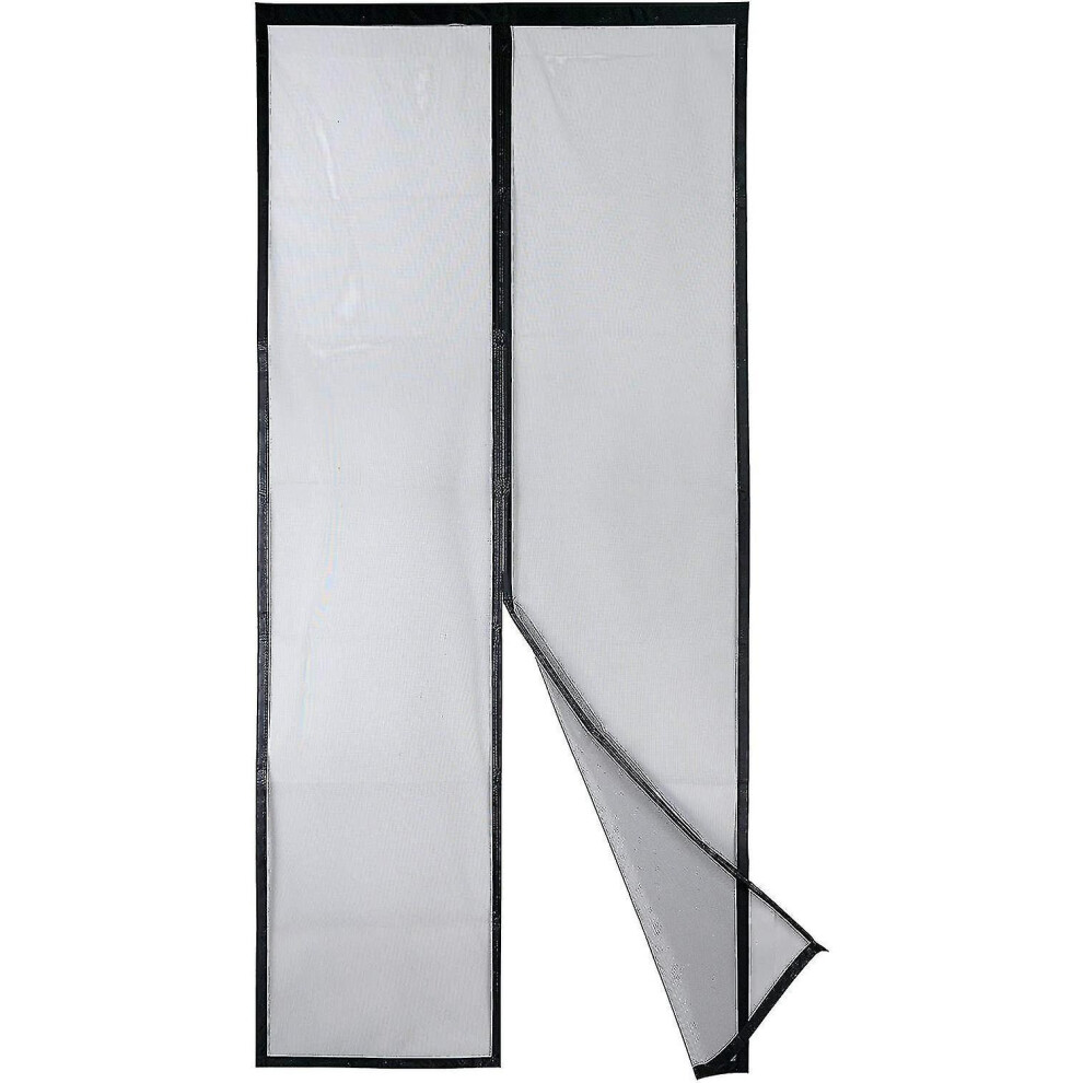 Magnetic Screen Door Reinforced Polyester Fresh Air Circulation, Easy Installation With Self Closing For Heavy Duty Mesh, Pet Friendly Doors Up To 9433291934265