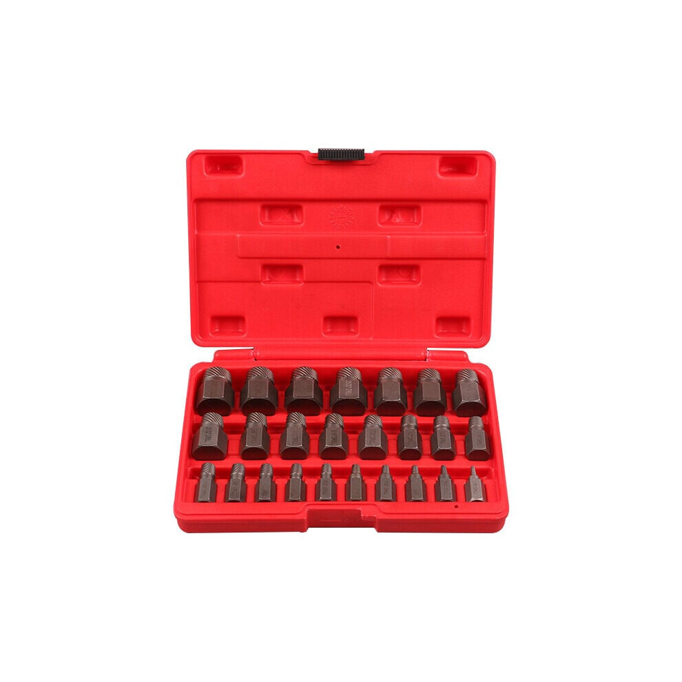 Multi-Spline Screw Extractor Set Precision Machined Surfaces, Corrosion Resistant Chromium Molybdenum Steel, Left Hand Spiral Design For Broken 9358999446585