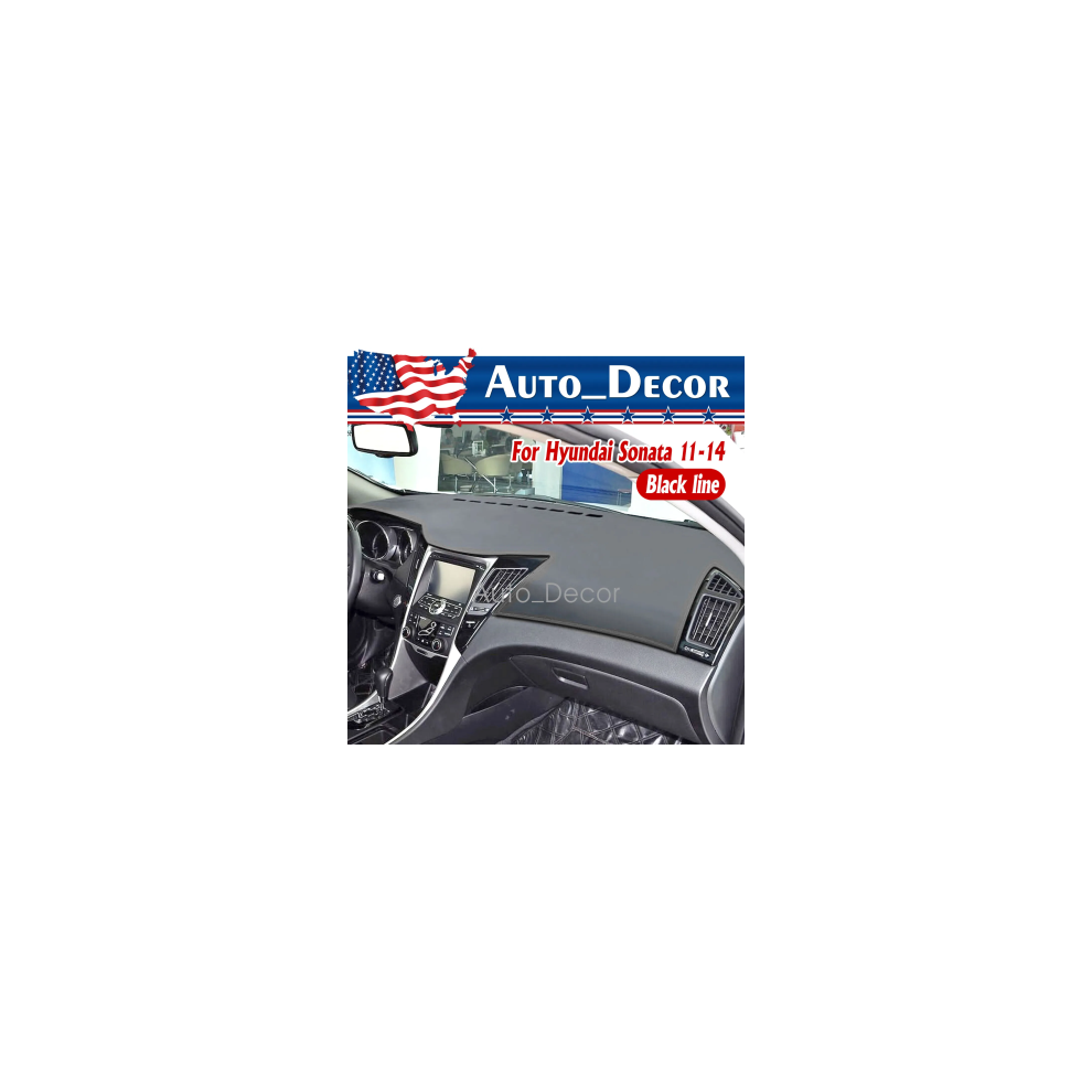 Dash Cover For Hyundai Sonata, Customized Leather Dashboard Cover With Heat And Uv Reduction For 2011-2014 Sonata, Perfectly-Fit Dash Cover, 9405630379259
