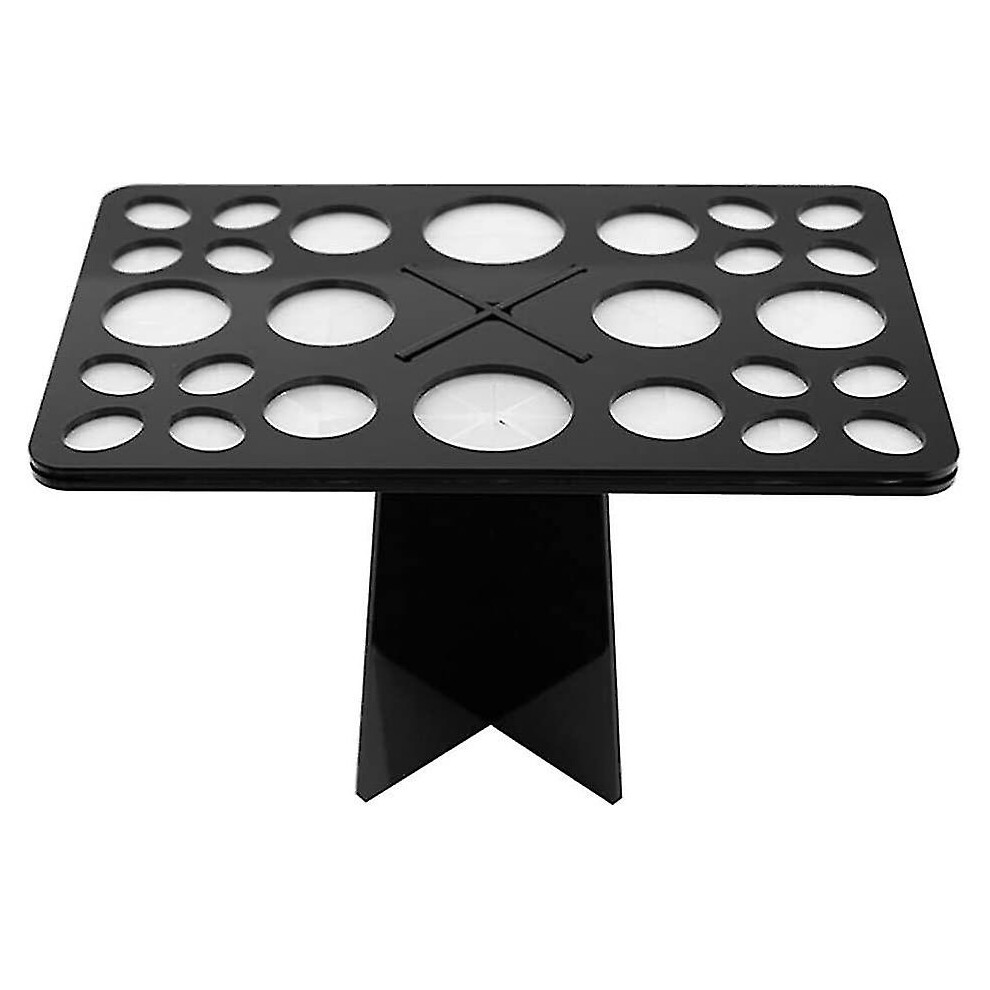 Brush Dryer Stand With 26 Holes, Collapsible Cosmetic Brush Display Stand Offers Easy Assembly For Makeup Artists