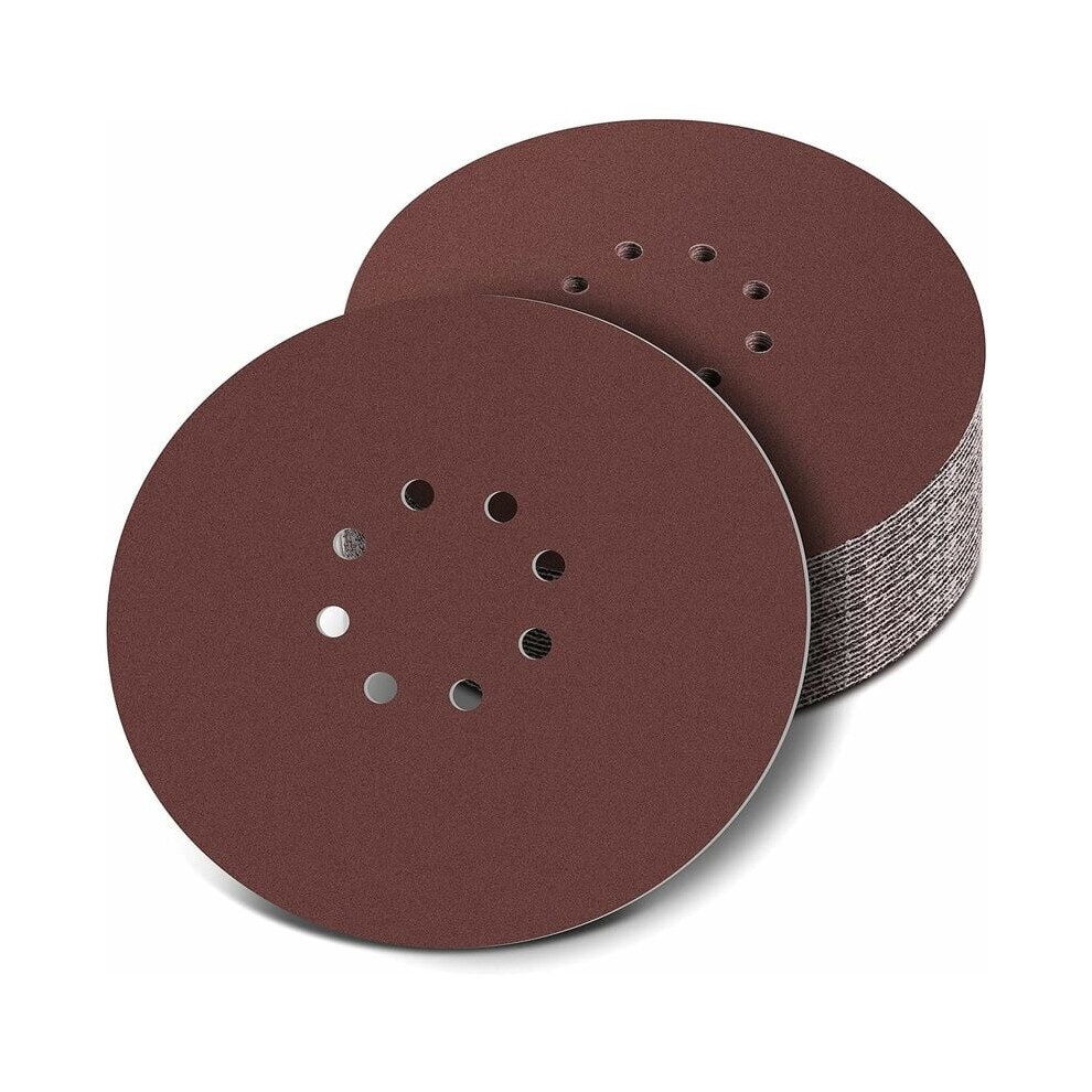 Drywall Sander Sandpaper Discs, Wide Application Aluminum Oxide Abrasives With Hook And Loop Backing For Fast Mounting, 30 Pack 9358999675121