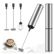 Montalatte senza sforzo, frullatore USB ricaricabile, mixer portatile per bevande, fruste in acciaio inossidabile, ricarica rapida e funzionamento