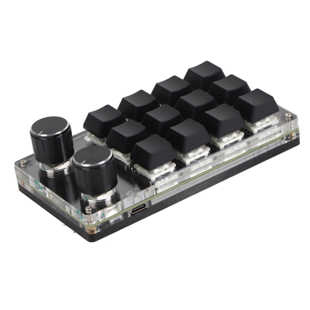 Programmable Macro Keyboard 12 Keys 2 Knobs Rgb Switch Mini 132X77mm Blue 9301372590290