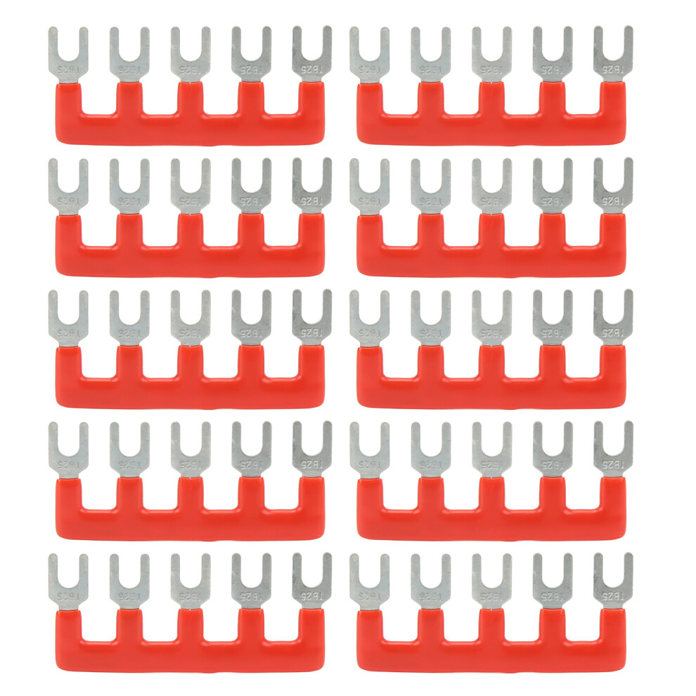 Jumper Block Terminal Strips Fork Type Copper Conductor Flame Retardant Insulation Jumper Block Terminal Strips Voltage Withstand Stable Performance 9358999951843