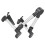 Foldable Aluminum Guitar Stand with Silicone Padding, Silver 5