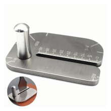 Leather Stitching Punch Aid Plate,Stainless Steel Leather Stitching Punch Aid Pulling Plate, Diamond Lacing Chisel