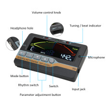 3-in-1-elektronisches Metronom mit Pickup-Clip,