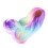 Gradient Color Ball Joint Doll Wig 21-24cm High Simulation Soft 4