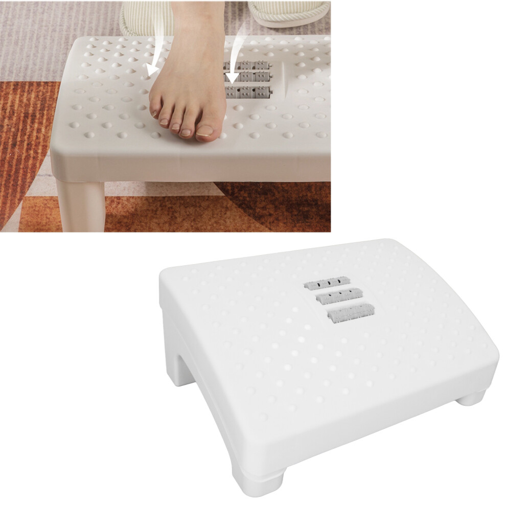 White Massage Roller Footrest - Alleviate Leg Swelling & Improve Posture