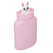Silicone Hot Water Bag 18x10cm Cute Microwave Safe Portable Blue