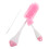 3Pièces Lot Brosse Bébé Long Silicone Rose 1