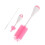 3Pièces Lot Brosse Bébé Long Silicone Rose 4