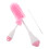 3Pièces Lot Brosse Bébé Long Silicone Rose 3