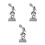 3Pcs Silver Microphone Trophy For Karaoke Party Decor 4