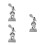 3Pcs Silver Microphone Trophy For Karaoke Party Decor 5