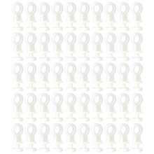 100Pcs Plastic Rod Rollers For Curtain Track Wheels (Beige)