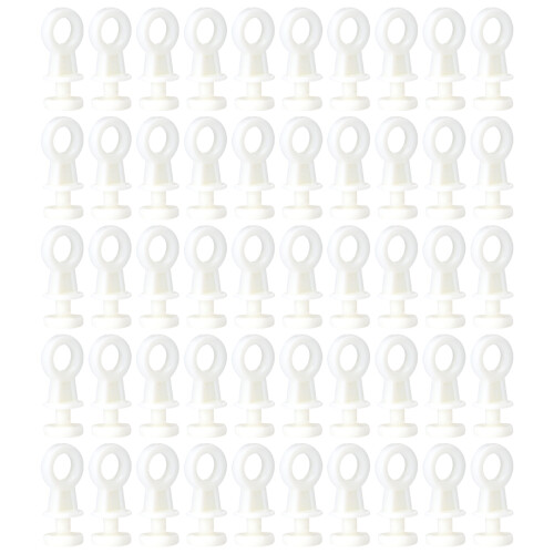 100Pcs Plastic Rod Rollers For Curtain Track Wheels (Beige)