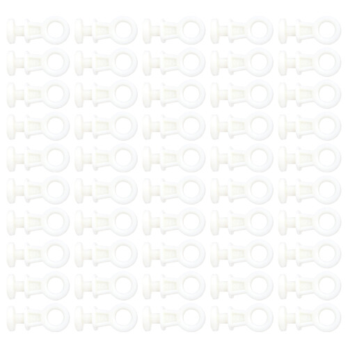 100Pcs Plastic Rod Rollers For Curtain Track Wheels (Beige) 1