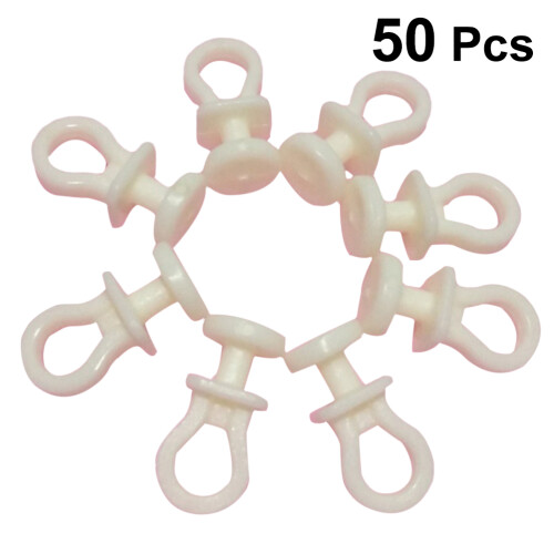 100Pcs Plastic Rod Rollers For Curtain Track Wheels (Beige) 2