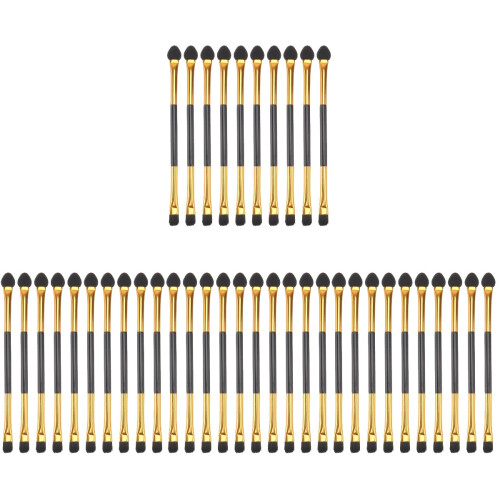 80Stk Professionelle Doppelseitige Lidschattenpinsel Golden Makeup 1