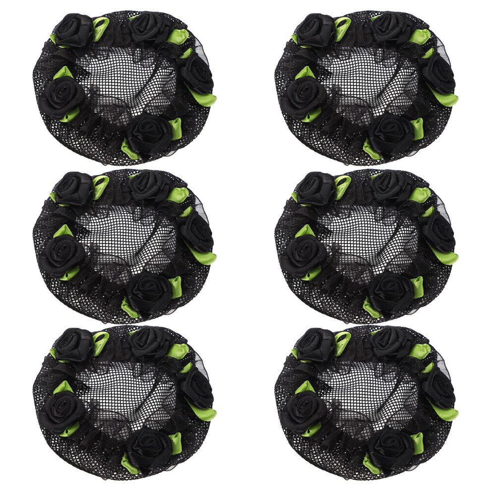 Totority 12 Pcs Bun Net Pocket Fabric Hair Rope To Weave
