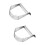 2Pcs Baking Dough Cutter Stainless Steel Pastry Press Tool Silver 7