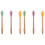 2 Sets 3Pcs Silicone Honey Dippers Sticks Assorted Colors 3