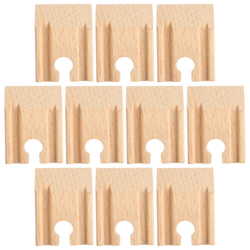 30 Pcs Wood Concave Train Track Replacement Expansion Railway Tracks 1