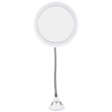Round Magnifying Makeup Mirror White Suction Cup Portable for Home
