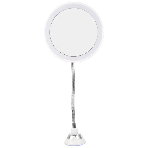Round Magnifying Makeup Mirror White Suction Cup Portable for Home