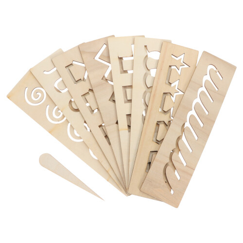 2 Sets Wood Practicing Board Toy Hollow Early Learning Board 1