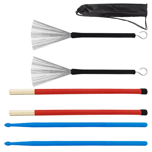 4 Sets Drum Kit Brush And Mallet With Bag 2