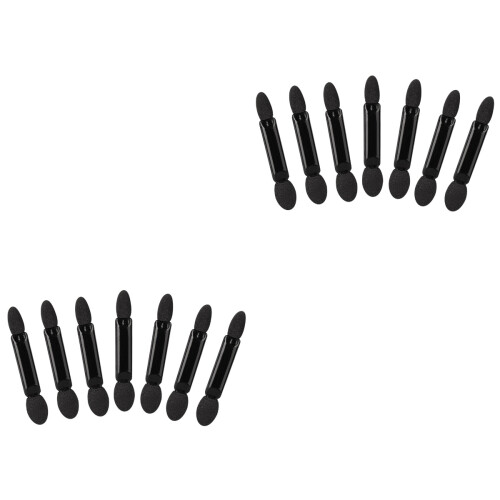 100Stk -Make-Up Pinselset Schwarz Mit Größen Runde 1