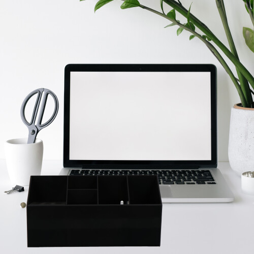 3Stk Schwarz Kosmetik Stifthalter Organizer Mit Glatter Oberfläche 2