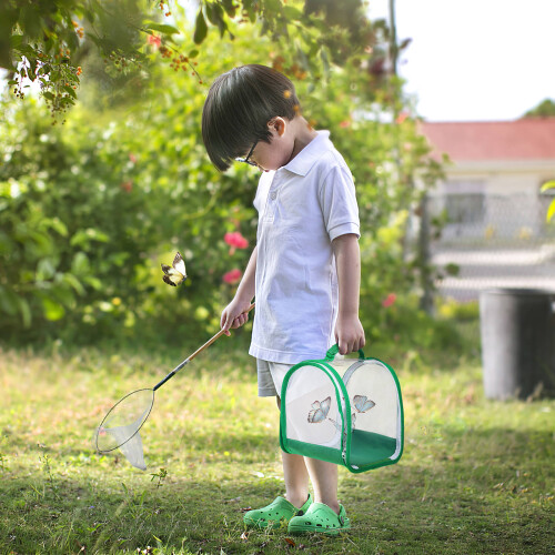 3Pcs Butterfly Enclosure Mesh Cage for Caterpillars with Carry Handle 2