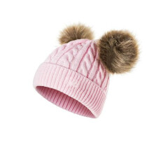 3Pcs Double Pompom Kids Beanie Hat Baby Ball Knitted Cap