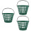 3Pcs Range Buckets Green Golfball Hoop Stackable Outdoor Ball Carrier 6