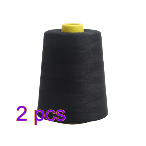 2 Rolls Sewing Threads Polyester Sewing Threads Practical Black