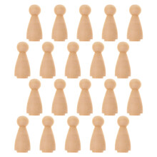 60 Pcs Unfinished Wooden People Dolls For Diy Home Decor