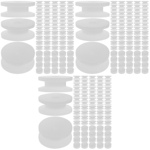 300 Pcs Plastic Pulley Wheel 2mm Hole Mini Gear Motor 2