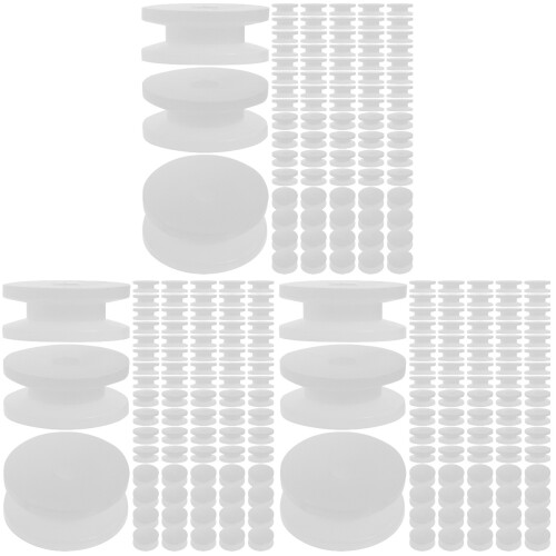 300 Pcs Plastic Pulley Wheel 2mm Hole Mini Gear Motor 1