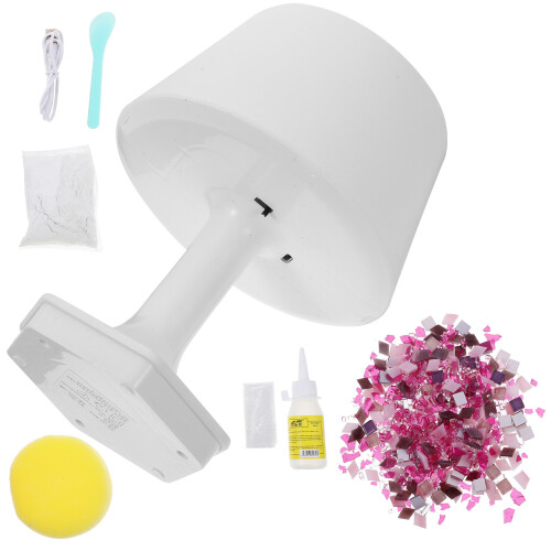 2 Sets Diy Mosaic Table Lamp Kit For Children Handmade Project