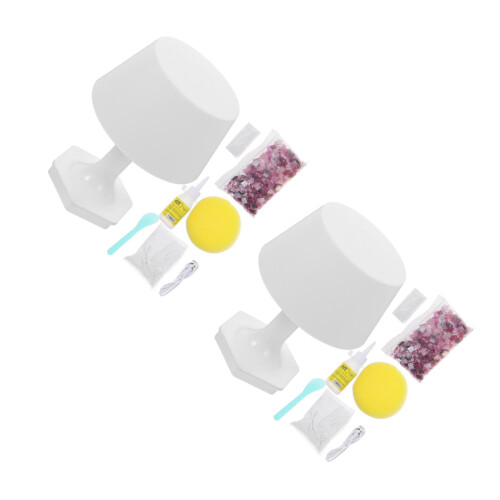 2 Sets Diy Mosaic Table Lamp Kit For Children Handmade Project 1