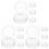 12Pcs Lightweight Plastic Eyeshadow and Blush Pans Small Transparent 4