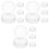 12Pcs Lightweight Plastic Eyeshadow and Blush Pans Small Transparent 5