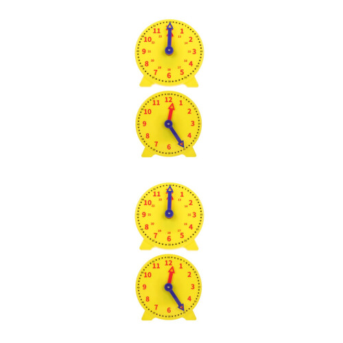 4 Pcs Teaching Clock Model For Learning Time 2