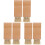 6 Pcs Wood Shoe Cleaning Brushes Tool (Khaki) 2