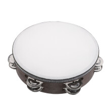 4Pcs Wood Handheld Tambourine Double Kids Percussion